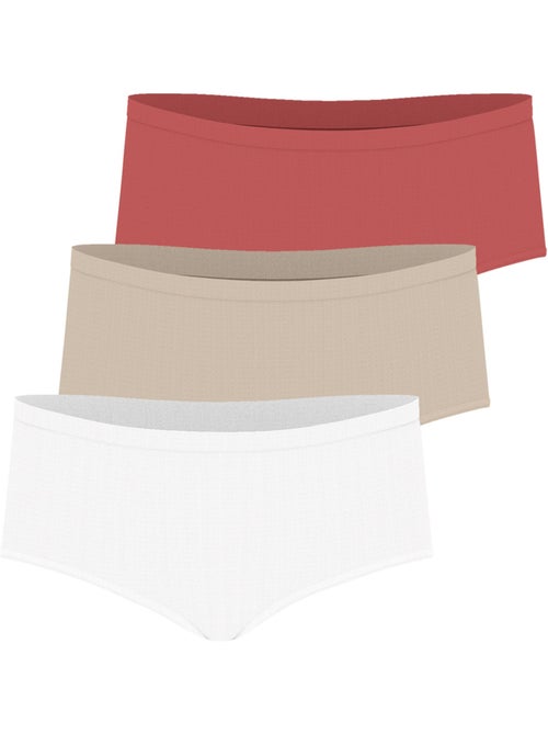 Set van 3 boxershorts dames ecopack basic athena - Kiabi