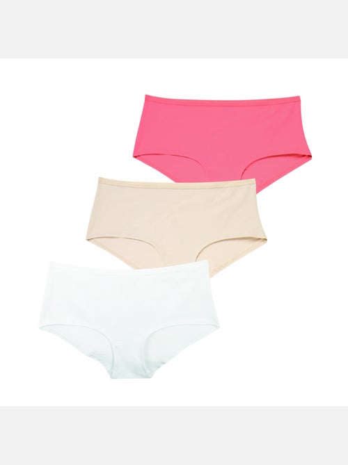 Set van 3 boxershorts dames ecopack basic athena - Kiabi
