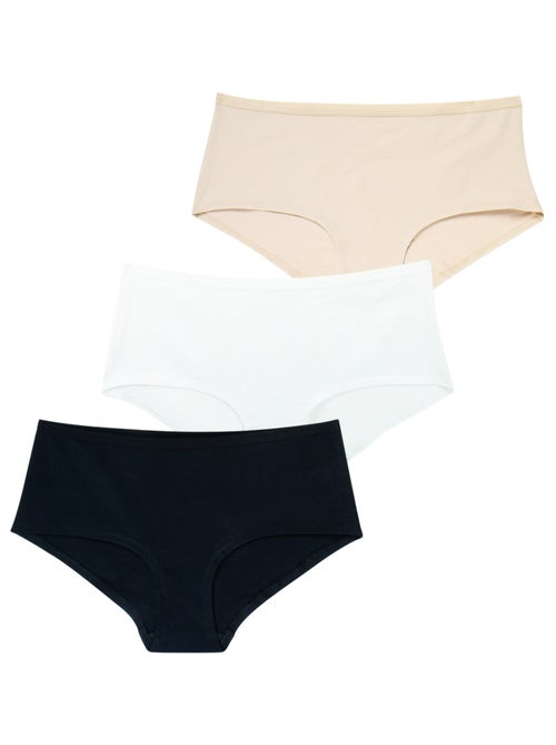 Set van 3 boxershorts dames ecopack basic athena - Kiabi