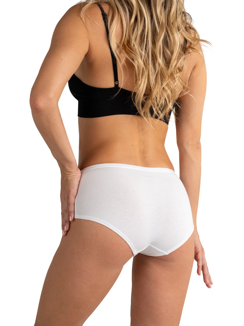 Set van 3 boxershorts dames ecopack basic athena Wit - Kiabi