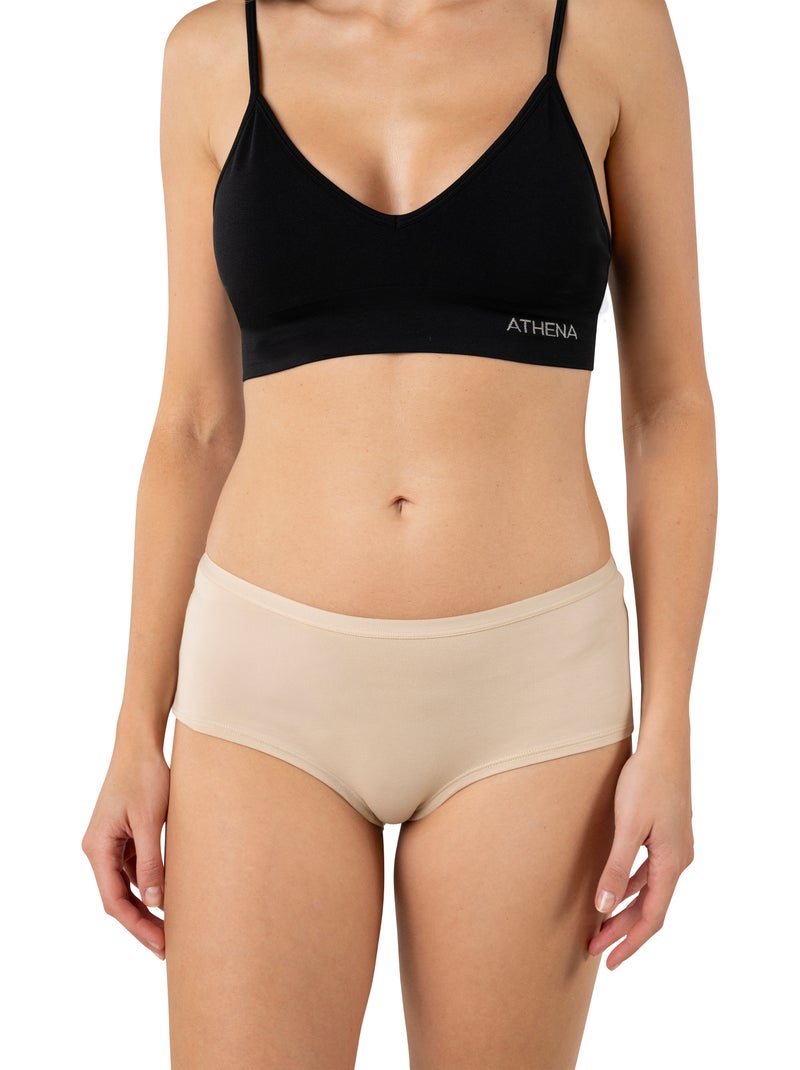 Set van 3 boxershorts dames ecopack basic athena Wit - Kiabi
