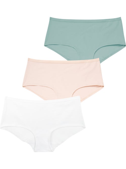 Set van 3 boxershorts dames ecopack basic athena - Kiabi