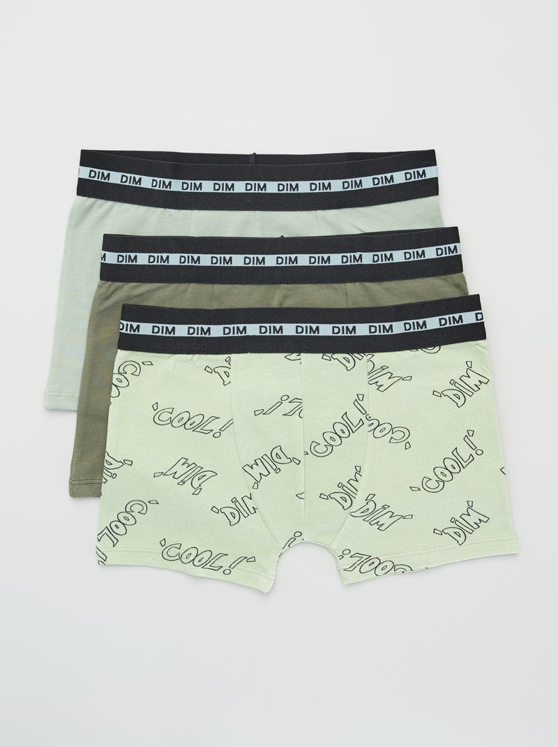 Set van 3 boxershorts 'DIM' GROEN - Kiabi