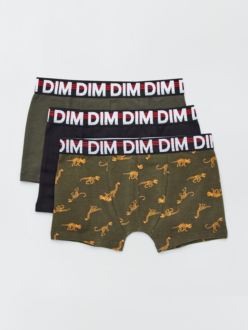Set van 3 boxershorts met print 'DIM' BIEGE - Kiabi
