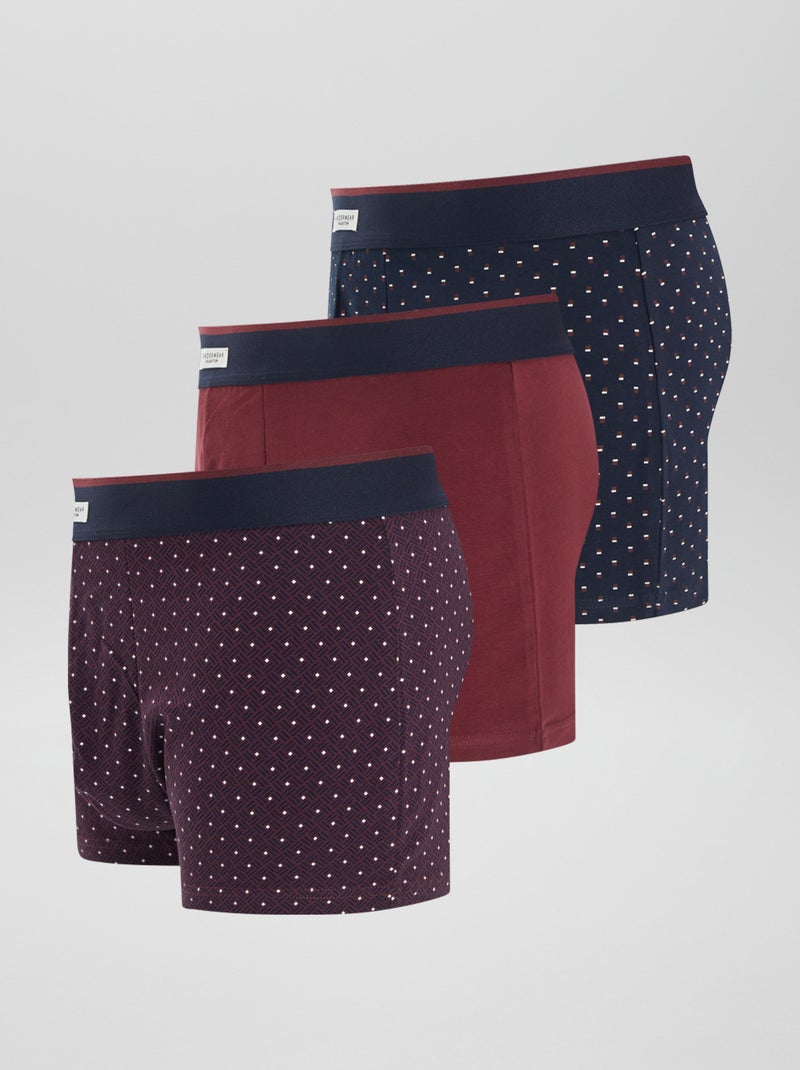 Set van 3 boxershorts ROOD - Kiabi
