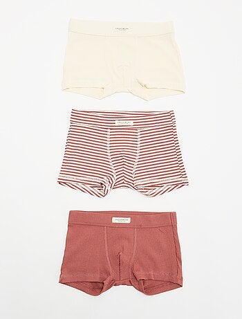 Set van 3 boxershorts van ribtricot