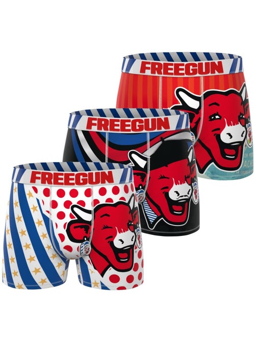 Set van 3 boxershorts voor kinderen met het laughing cow-print. - Kiabi Set van 3 boxershorts voor kinderen met het laughing cow-print. - Kiabi