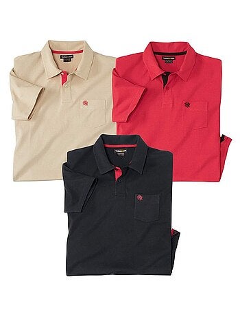 Set van 3 casual polo’s - ATLAS FOR MEN
