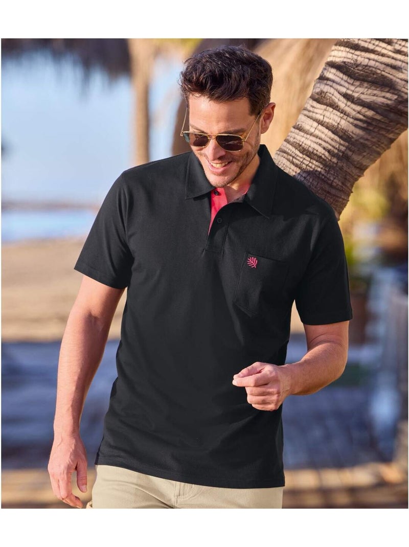 Set van 3 casual polo’s - ATLAS FOR MEN Roodgrijs Zwart - Kiabi