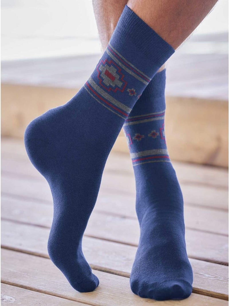 Set van 3 colorado sweatshirts van gemêleerd molton - atlas for men Blauw Blauw Zwart - Kiabi