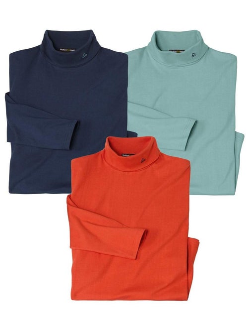 Set van 3 comfortabele coltruien - ATLAS FOR MEN - Kiabi