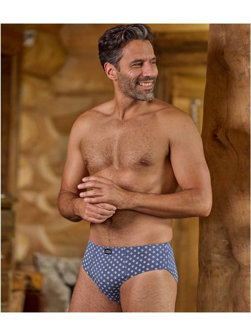 Set van 3 comfortabele onderbroeken - ATLAS FOR MEN Blauw - Kiabi