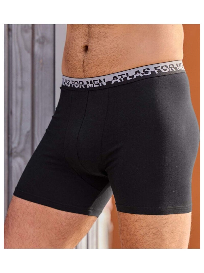 Set van 3 comfortabele stretch-boxers - atlas for men Zwart - Kiabi