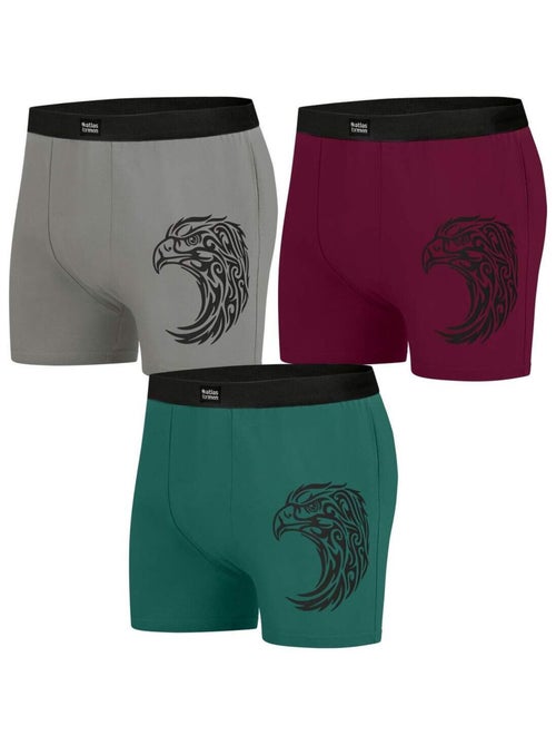 Set van 3 comfortabele stretchboxershorts - atlas for men - Kiabi Set van 3 comfortabele stretchboxershorts - atlas for men - Kiabi