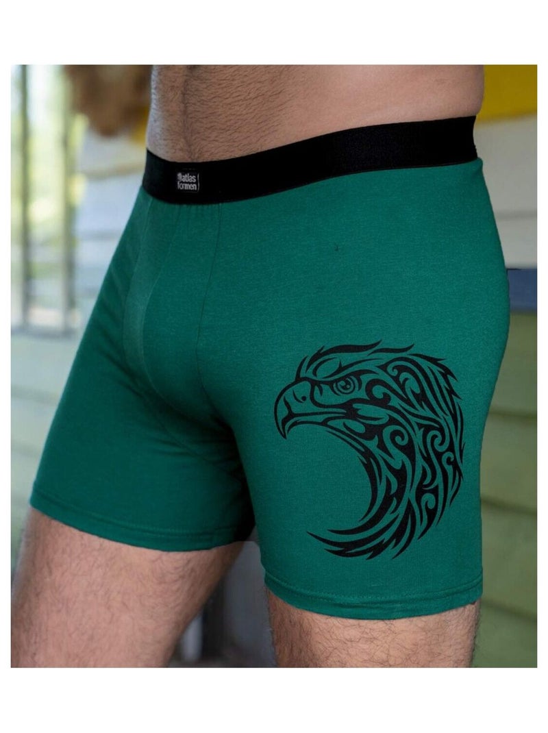 Set van 3 comfortabele stretchboxershorts - atlas for men Groengrijs - Kiabi