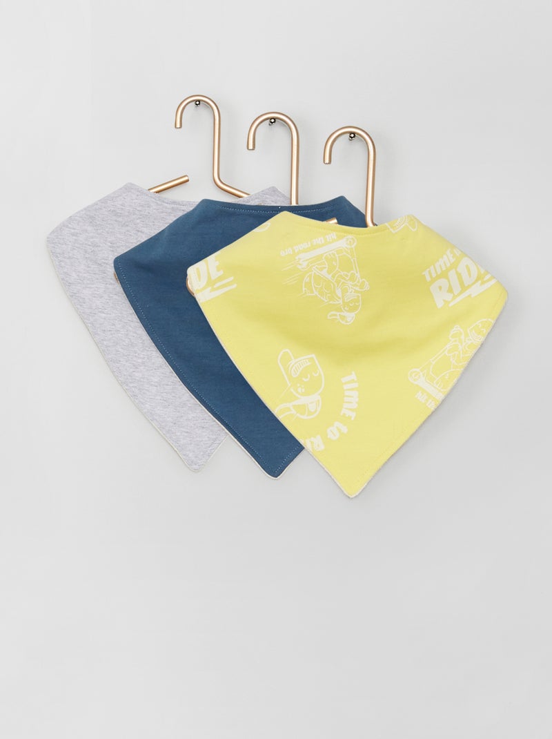 Set van 3 driehoekige slabbetjes GEEL - Kiabi