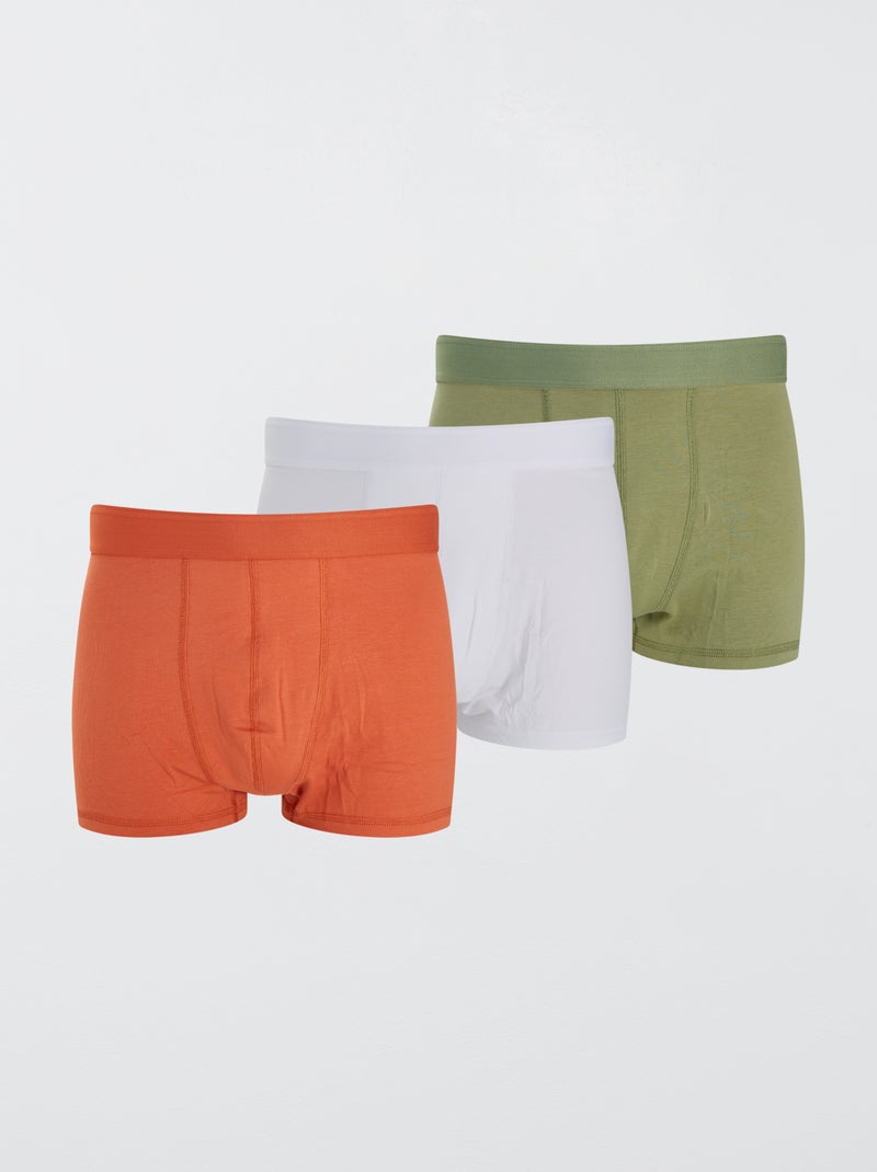 Set van 3 ecologisch ontworpen boxers voor een maatje meer roze - Kiabi