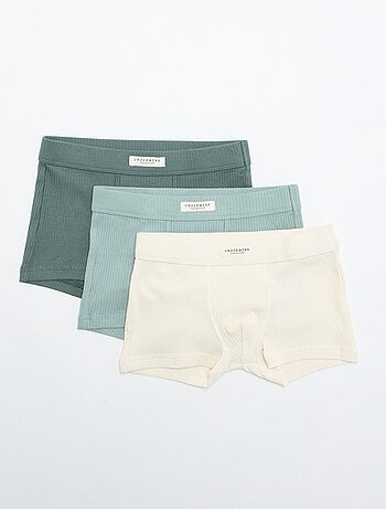 Set van 3 effen boxershorts