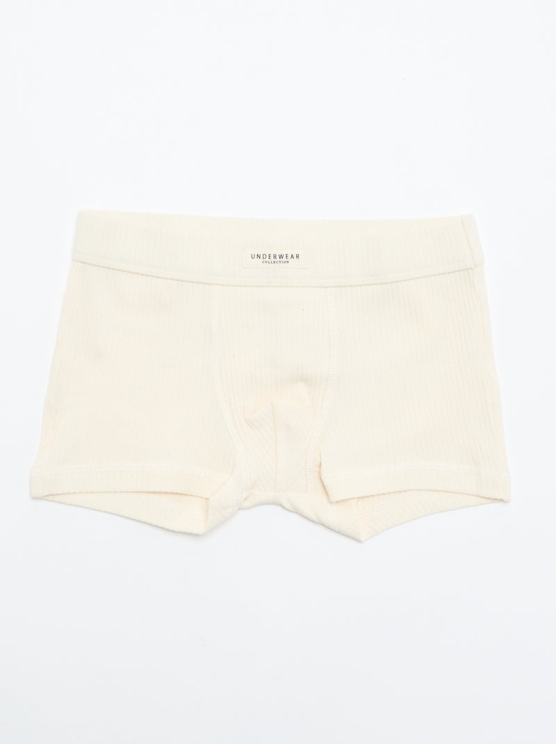 Set van 3 effen boxershorts Groen - Kiabi