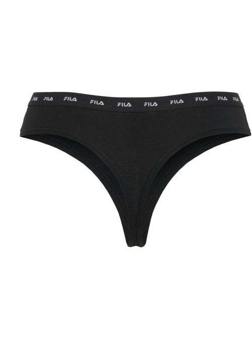 Set van 3 effen damesstrings - Kiabi