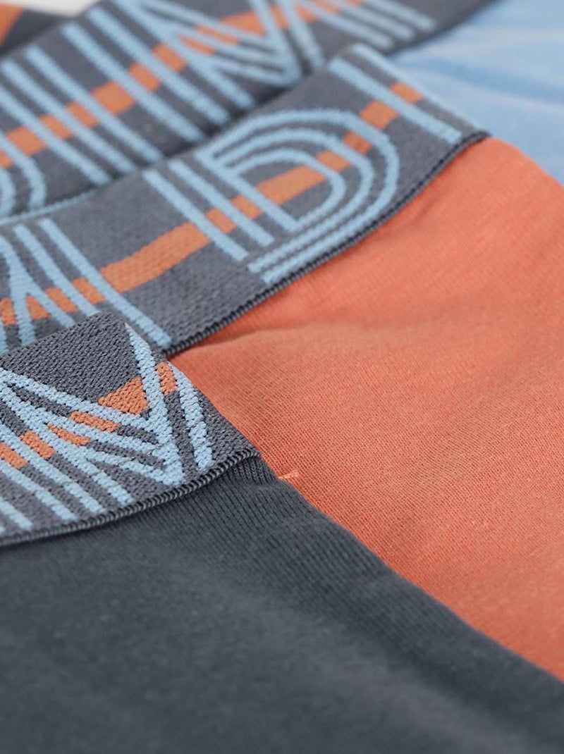 Set van 3 effen 'Dim' boxers Blauw - Kiabi