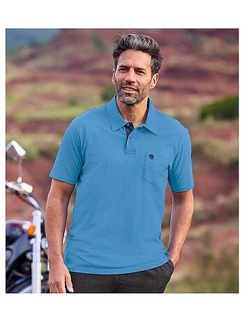 Set van 3 katoenen polo’s zonder knoopjes - ATLAS FOR MEN