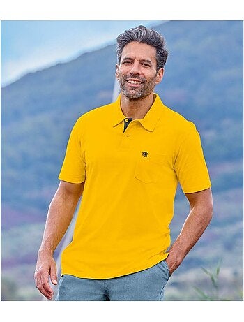 Set van 3 katoenen polo’s zonder knoopjes - ATLAS FOR MEN