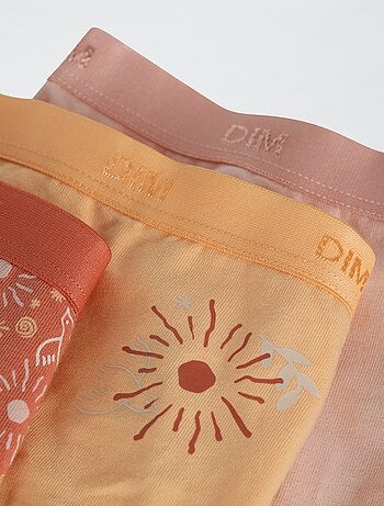 Set van 3 effen katoenen slips 'DIM'