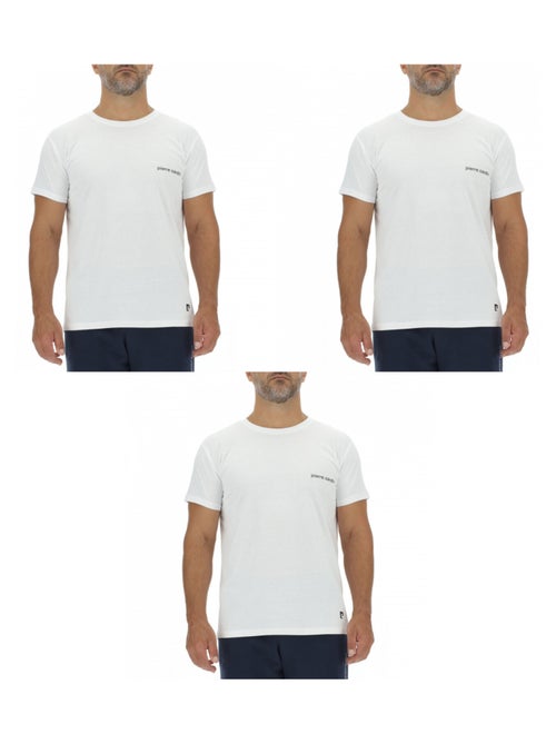 Set van 3 effen katoenen t-shirts met ronde hals voor heren en opdruk op de borst. - Kiabi Set van 3 effen katoenen t-shirts met ronde hals voor heren en opdruk op de borst. - Kiabi
