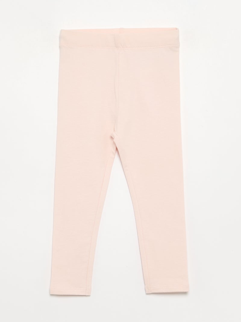Set van 3 effen leggings van jerseytricot Rose - Kiabi