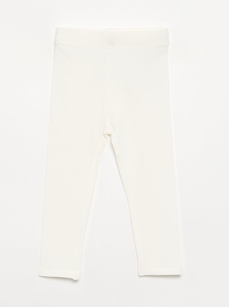 Set van 3 effen leggings van jerseytricot Rose - Kiabi