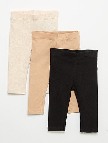 Set van 3 effen leggings van jerseytricot