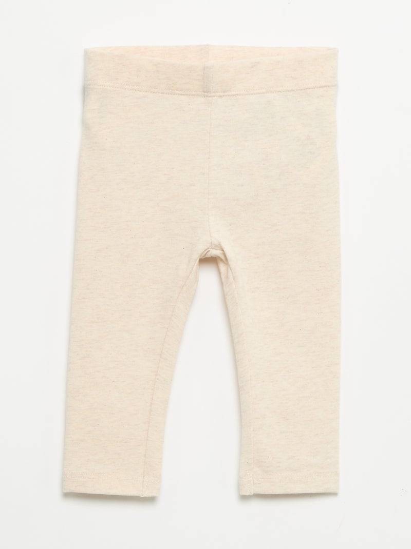 Set van 3 effen leggings van jerseytricot Zwart - Kiabi