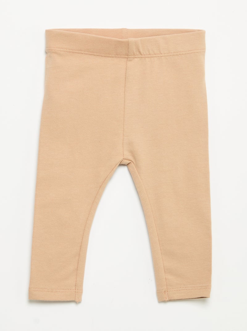 Set van 3 effen leggings van jerseytricot Zwart - Kiabi