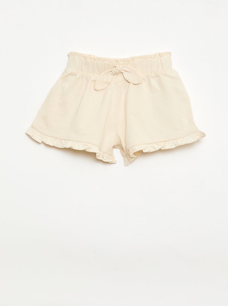 Set van 3 effen shorts met volants Oranje - Kiabi