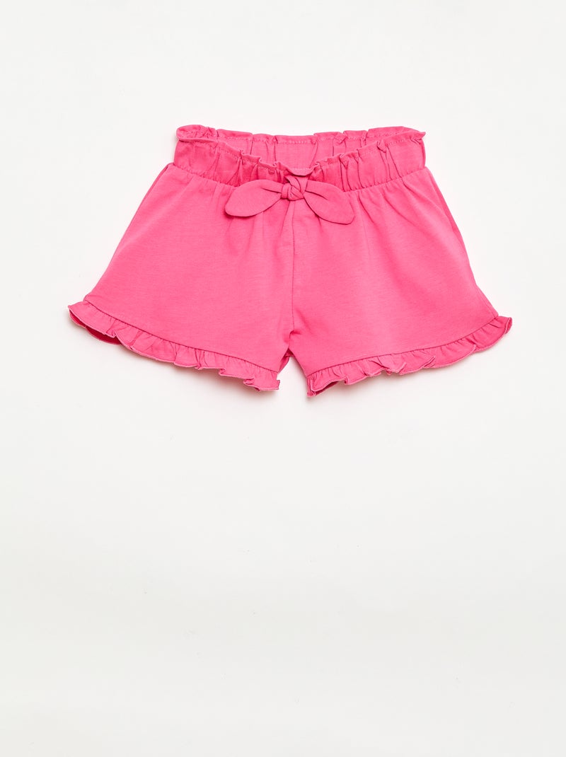 Set van 3 effen shorts met volants Oranje - Kiabi