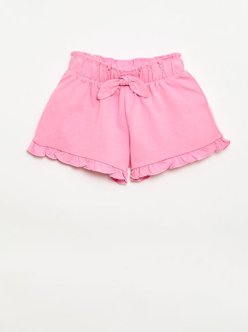 Set van 3 effen shorts met volants - Kiabi