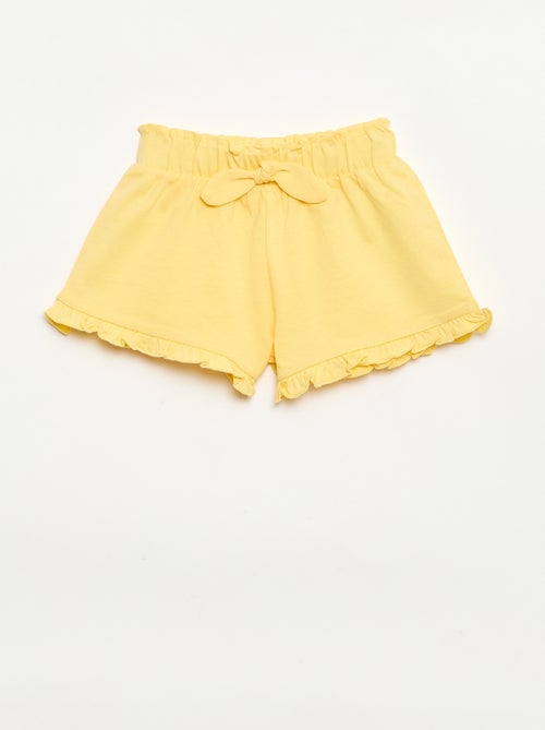 Set van 3 effen shorts met volants - Kiabi