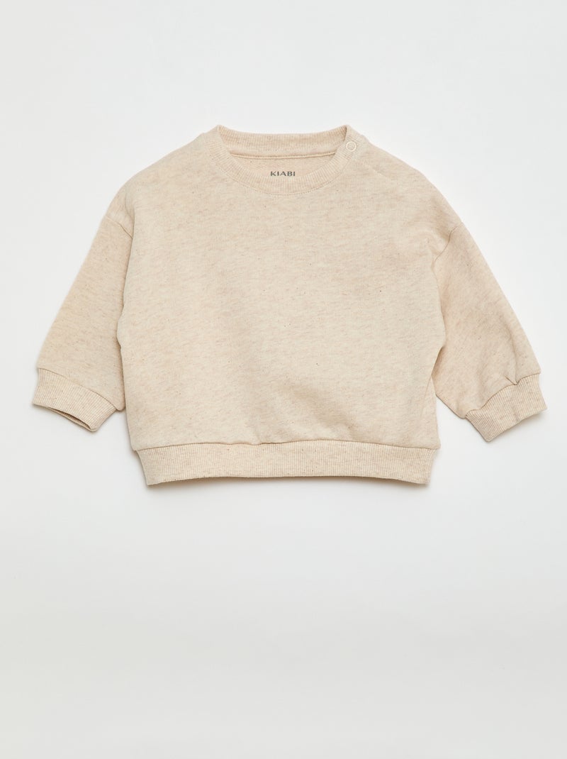 Set van 3 effen sweaters Biege - Kiabi