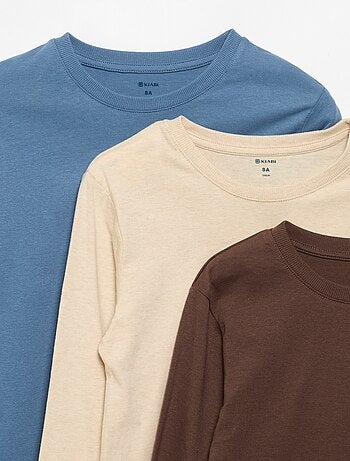 Set van 3 effen T-shirts
