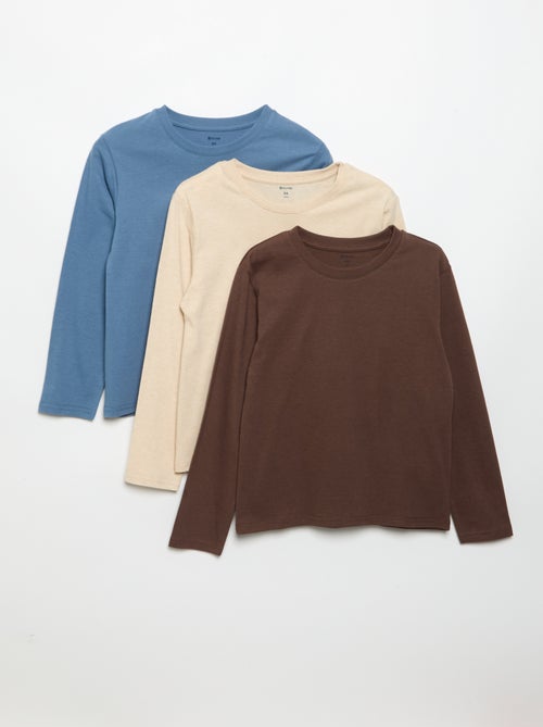 Set van 3 effen T-shirts - Kiabi Set van 3 effen T-shirts - Kiabi