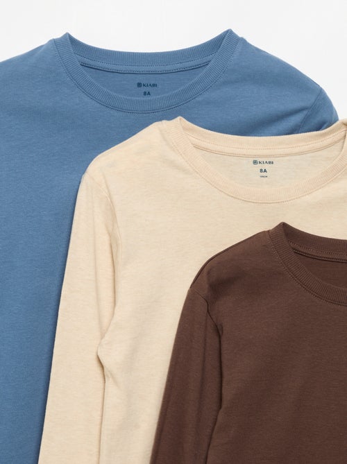 Set van 3 effen T-shirts - Kiabi Set van 3 effen T-shirts - Kiabi