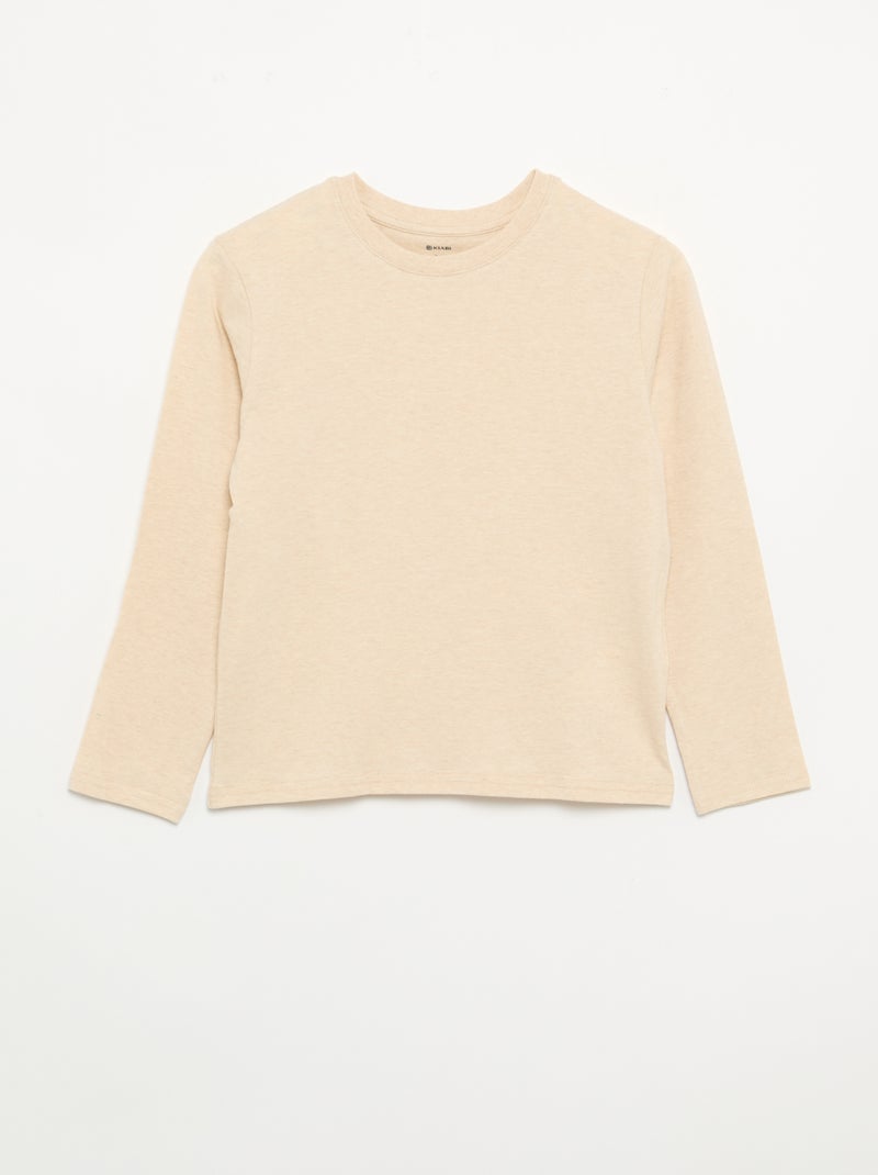 Set van 3 effen T-shirts Bruin - Kiabi