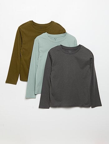 Set van 3 effen T-shirts