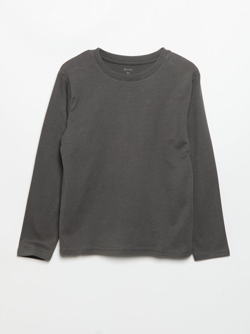 Set van 3 effen T-shirts Groen - Kiabi