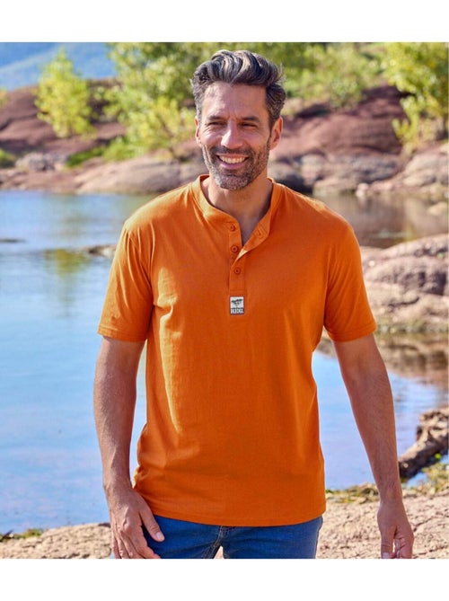 Set van 3 effen T-shirts met Henley kraag - ATLAS FOR MEN - Kiabi