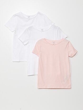 Set van 3 effen T-shirts