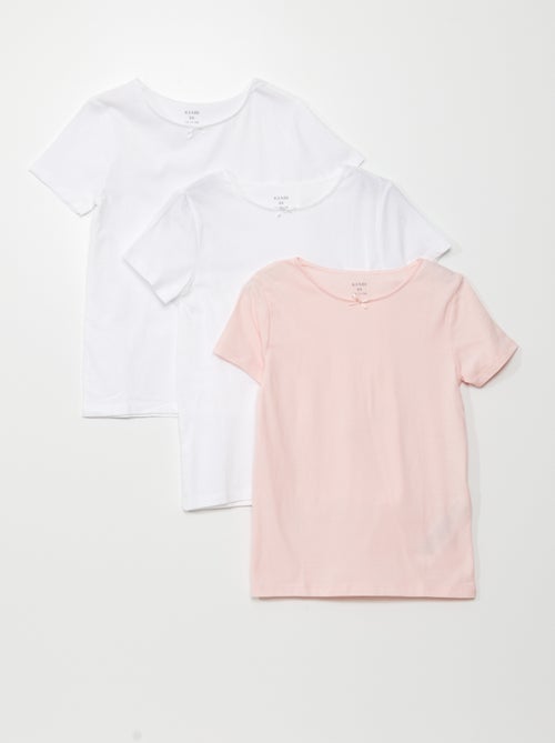 Set van 3 effen T-shirts - Kiabi