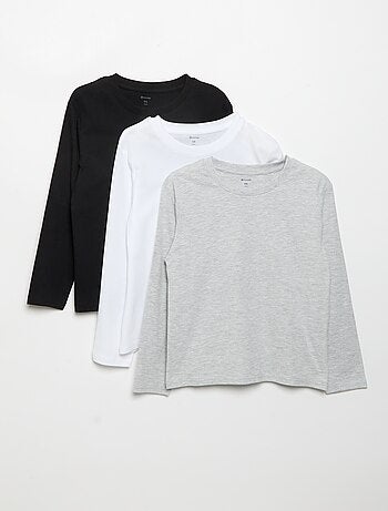 Set van 3 effen T-shirts