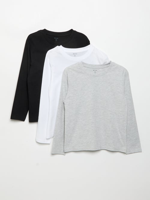 Set van 3 effen T-shirts - Kiabi Set van 3 effen T-shirts - Kiabi